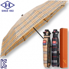 협립 3단 선염 체크 우산