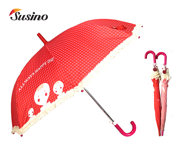 SUSINO 아동장53*8 자동해피페이스레이스 우산
