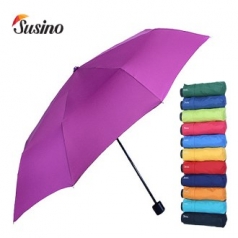 발렌타인 3단우산 55*8k 폰지 나무 손잡이 우산