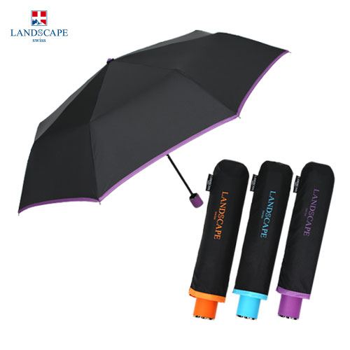랜드스케이프 우산 3단 수동 컬러 바이어스 3단 우산