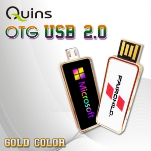 큐인스 OTG USB 골드 8GB~64GB