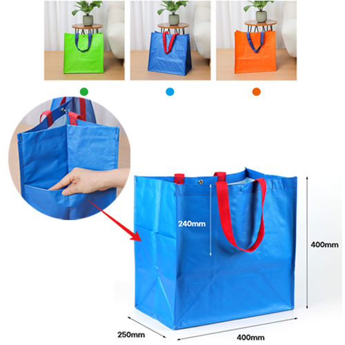 타포린가방 150g, 대형 쇼핑백, 블루 색상 400*400*250