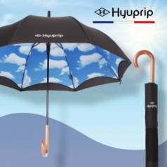 협립 58 이중지스카이 우드 곡자손 자동 우산, 양산