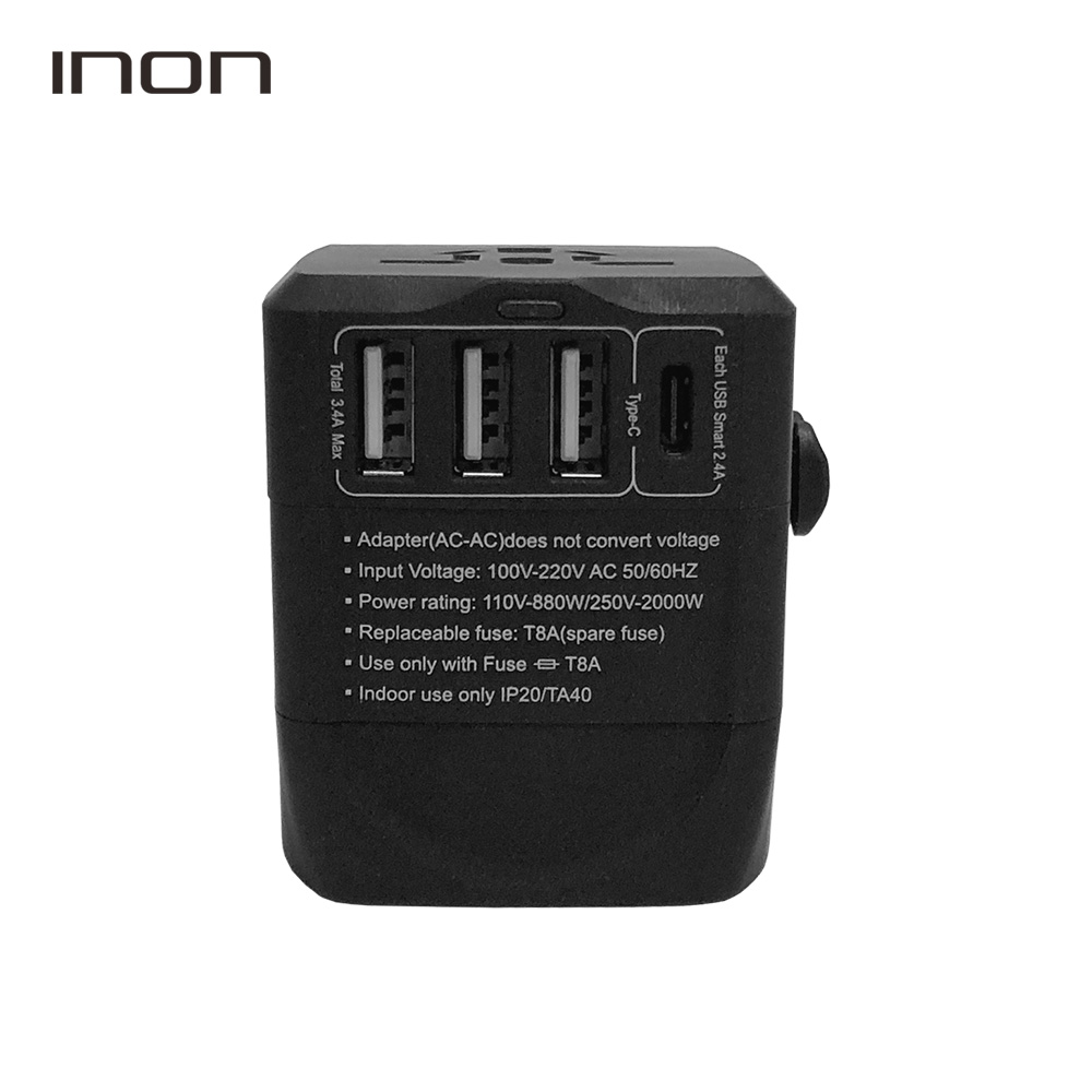 [충전기]아이논 USB 4포트 해외 여행용 어댑터 IN-TA410C