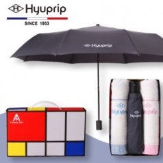 협립 3단 심플 수동 우산+눈꽃 타올 2P세트
