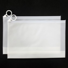 원형 고리 유백색 (PVC ) 슬라이드지퍼백 (250-165*30)