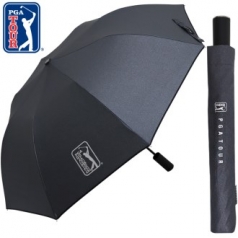 PGA 2단 자동 블랙 메탈 우산