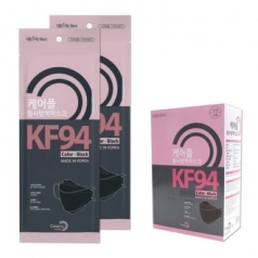 케어플 황사방역마스크(KF94) 국내산 블랙마스크 1매(식약청인증/국내생산 필터)
