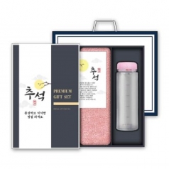 송월 추석 선물세트 (40수 180g 1매 + 마이보틀 500ml 1개)