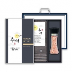 송월 추석 선물세트 (호텔컬렉션 필라라인40 1매 + 핑크솔트 200g 1개)