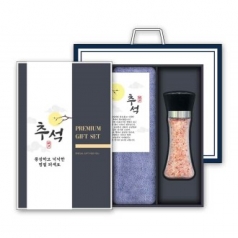 송월 추석 선물세트 (항균 180g 1매 + 핑크솔트 200g 1개)