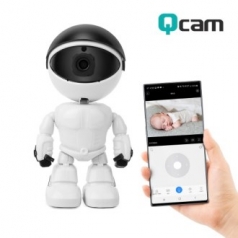 큐캠 QCAM- K3 FULL HD 로보트 홈 CCTV IP카메라 200만 화소