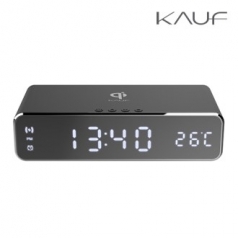 카프 10W 고속 무선충전 LCD 알람시계 KF- CW100