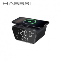 HABBSI 햅시 15W 고속 무선충전기 & 포터블 탁상시계 YMQ17CPRO