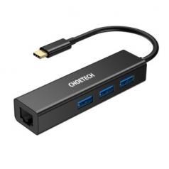 초텍 C타입 to RJ45 + USB 3.0 어댑터-기가비트 이더넷