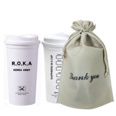 대한민국 군인 로카 ROKA 리유저블 텀블러 17oz 화이트 파우치 선물세트