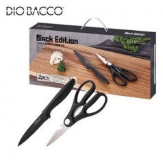 디오바코 블랙에디션 2종 칼세트 과도 주방가위