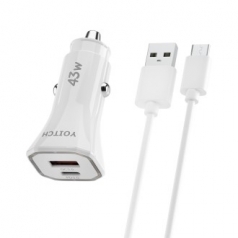 [요이치] 앨빈S LED 초고속 차량용 충전 시거잭 43W PPS USB PD타입