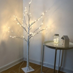 자작나무 LED 무드등(180cm) / USB 매직 장스탠드 나무등