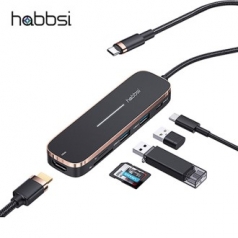 habbsi 6in1 PD충전 USB-C 멀티 허브 YMH7ULTRA
