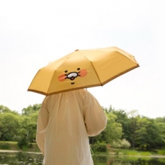 캐릭터 3단 접이식 우산 옐로우