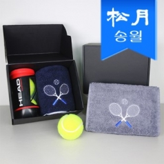 송월  스포츠타올 선물세트 (테니스스포츠1 +테니스공2)