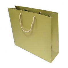 금색 코팅지 쇼핑백 정3절 (33 x 29 x 10cm) / 종이 쇼핑백.종이 가방.종이봉투