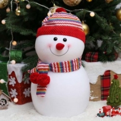 빨간모자 동글 눈사람인형 성탄선물 크리스마스장식 45cm