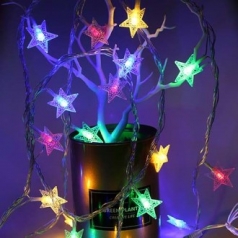 40구 LED 별 가랜드 전구 (5.6m) 크리스마스 조명