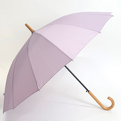 발렌타인 장우산 55*14k 자동 곡자 컬러 나무 손잡이 우산