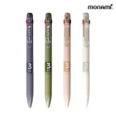 모나미 플립 3색 볼펜 (불투) 0.5, 그린&베이지계열