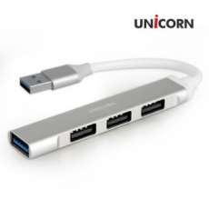 유니콘 USB3.1 USB타입 4포트 USB허브 무전원 알루미늄 MH-400A