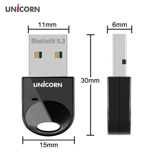 유니콘 USB블루투스 동글이 무선어댑터 리얼텍5.3 칩셋 오토페어링 XB-530G