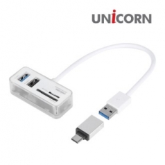 유니콘 USB3.0 멀티 카드리더기 A타입 C타입젠더 겸용 TH-500CR