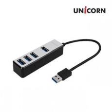 유니콘 USB3.0 4포트 허브 휴대용 고속USB허브 RH-4500