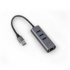 초소형 USB허브 USB3.0 3포트 기가비트 유선랜 WIZ-HR34 V2