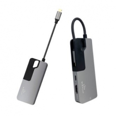 USB-C 6IN1 멀티 USB허브 HDMI 유선랜 PD지원 CH06