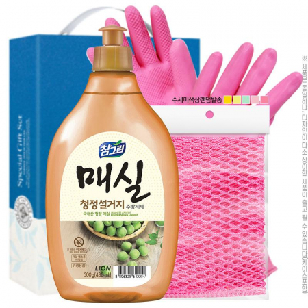 참그린매실500용기 고무장갑32cm 망사수세미(3종) #3