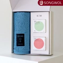 송월 항균블랙라벨동구밭 샴푸바+트리트먼트바 세트
