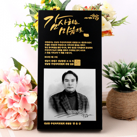 블랙우드 공로 재임 감사패 TKS111 수묵화 #2