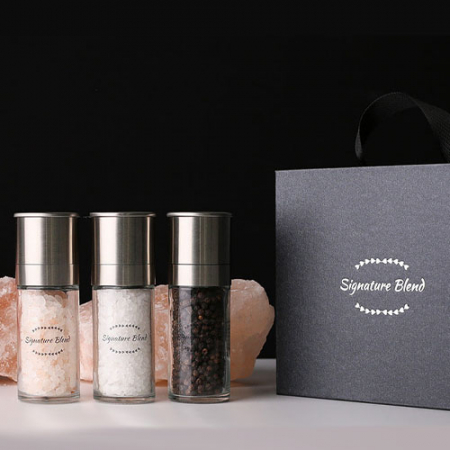 시그니처 블렌드 903 히말라야 핑크솔트 100g 블랙페퍼 40g 화이트솔트 100g 그라인더 선물세트 #2