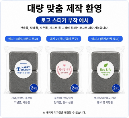 가성비생활 양면 수세미 2개입 그레이 #4