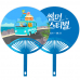 작은이미지: 원부채 타원 살 타원살(대/大)자루 신형자루 왕부채 블루/파란자루(0.7T) #2
