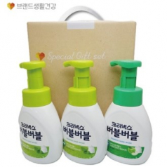 크리넥스 버블버블 거품형 핸드워시 250mlX3P (손잡이케이스포함)