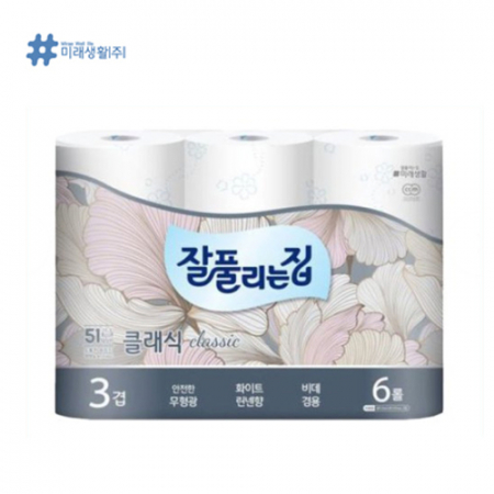 미래생활 잘풀리는집 더도톰한 3겹 6롤 화장지 #2