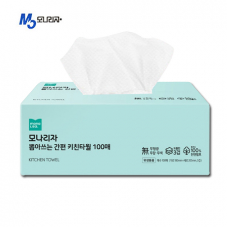 모나리자 뽑아쓰는 간편3겹 키친타올 100매 #2