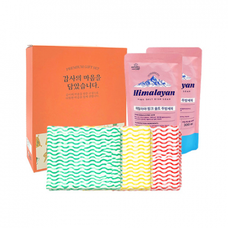[살림어스] 핑크솔트 주방세제2p+원데이 오래쓰는 행주타올3p #2