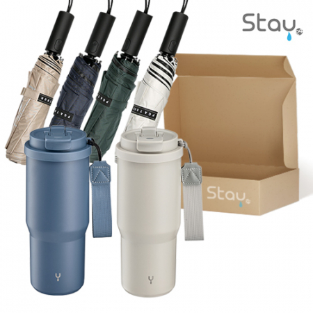 스테이24 쓰리웨이텀블러750ml+PGA 3단완전자동 암막 세이프티 우양산 #2