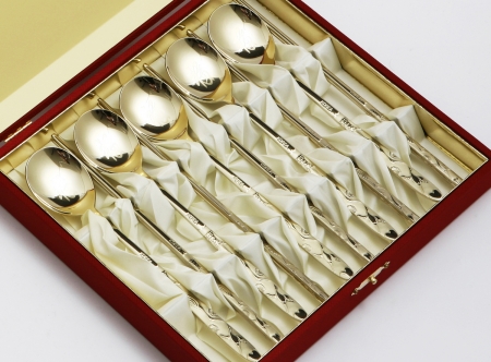 JJ805 제노바 송학 티타늄 5벌 수저세트 (비단)