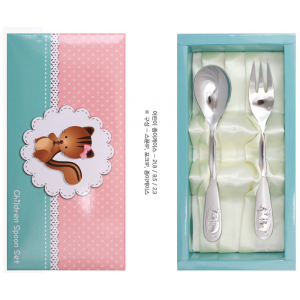 JJ520 제노바 어린이 복돼지 수저세트